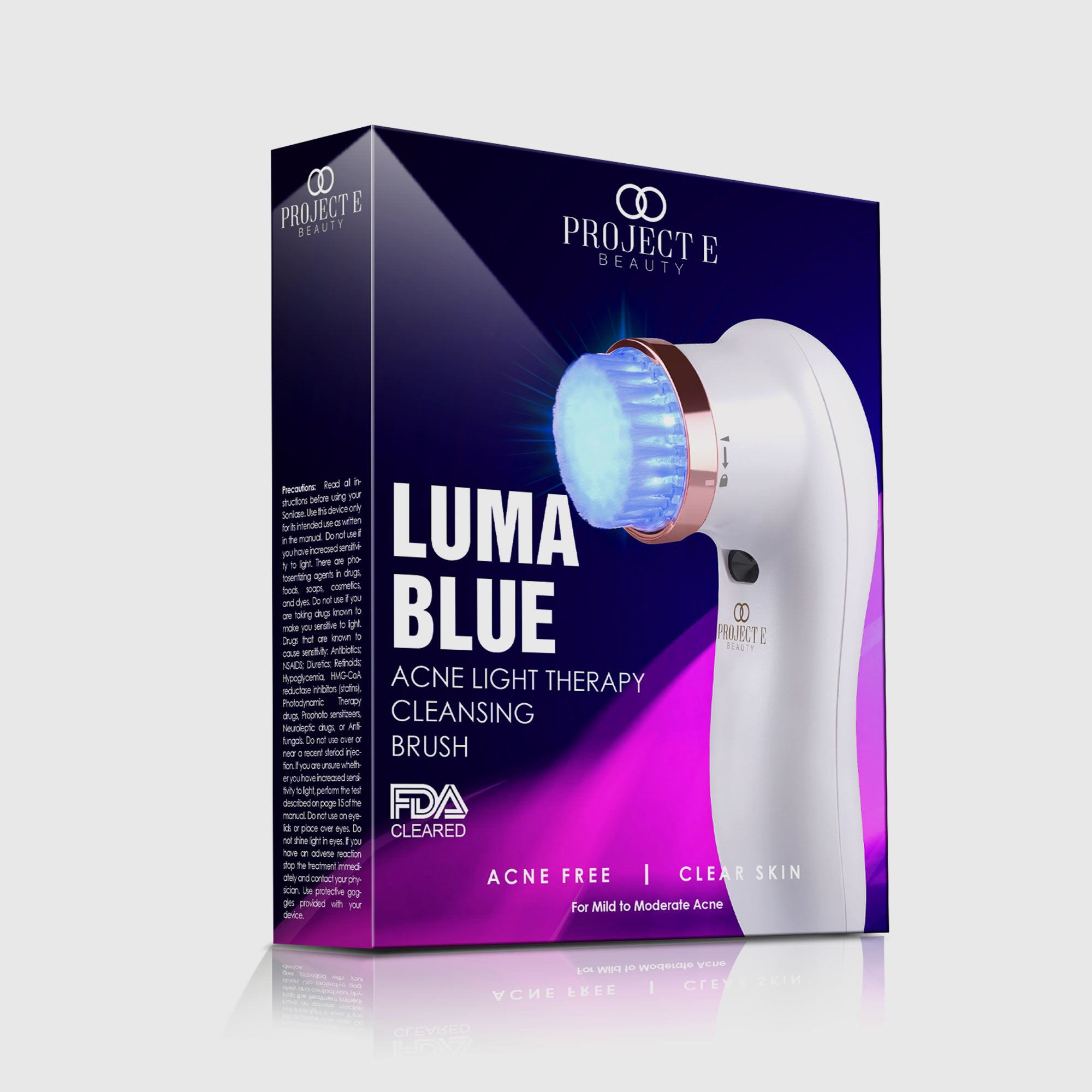 LumaBlue | LED Light Therapy Cleansing Brush - Project E Beauty