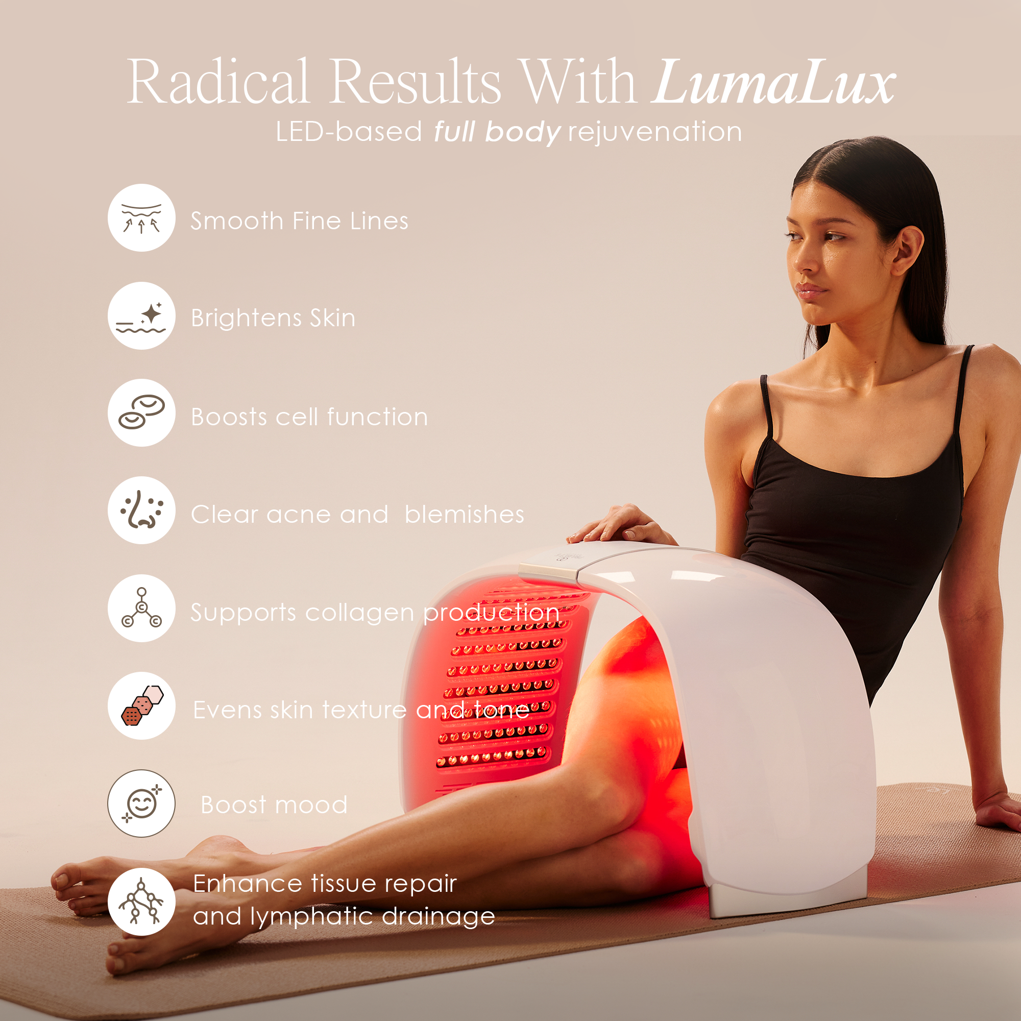 LumaLux Dome | Face & Body LED Red Light Therapy Device