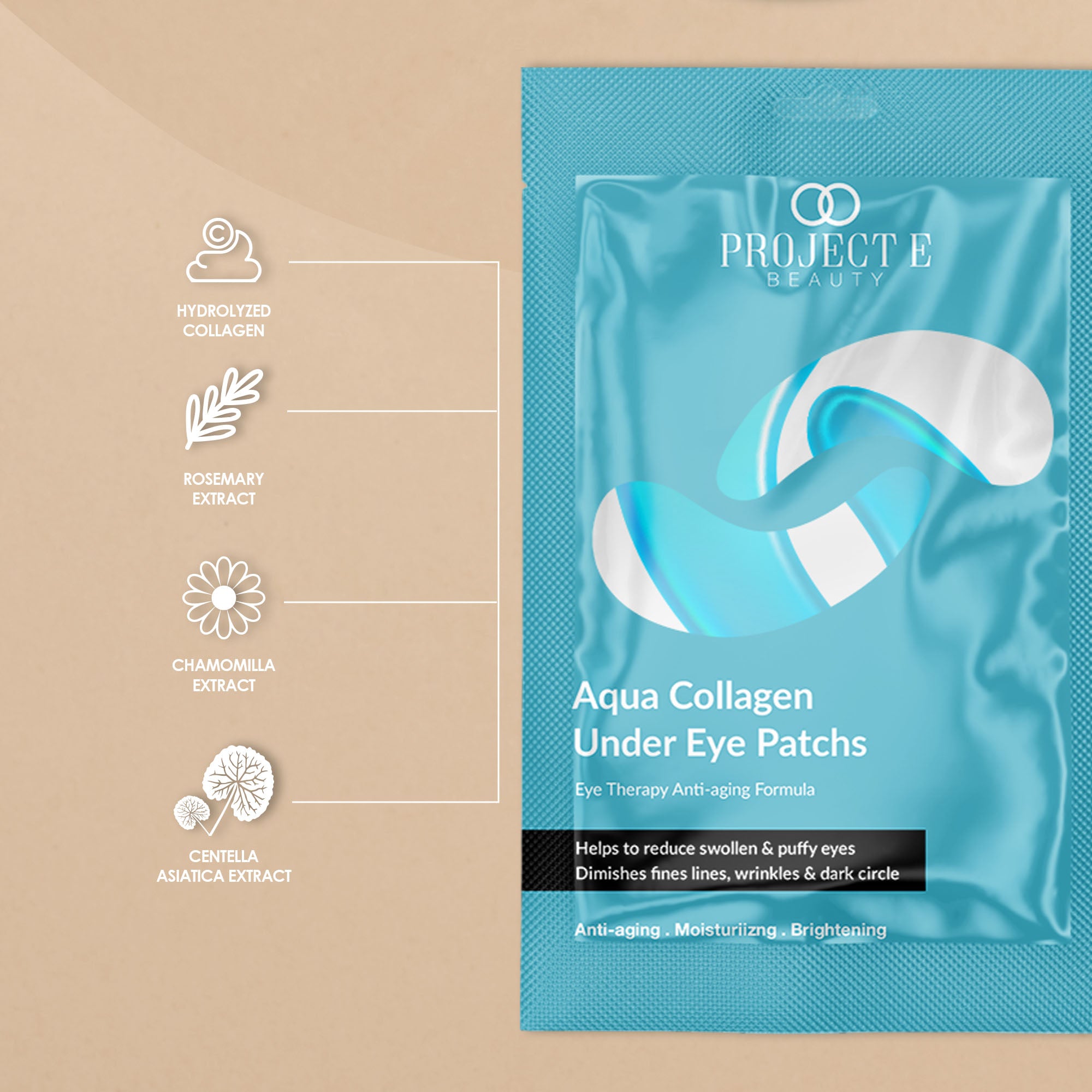 Aqua Collagen Under Eye Patches - Project E Beauty