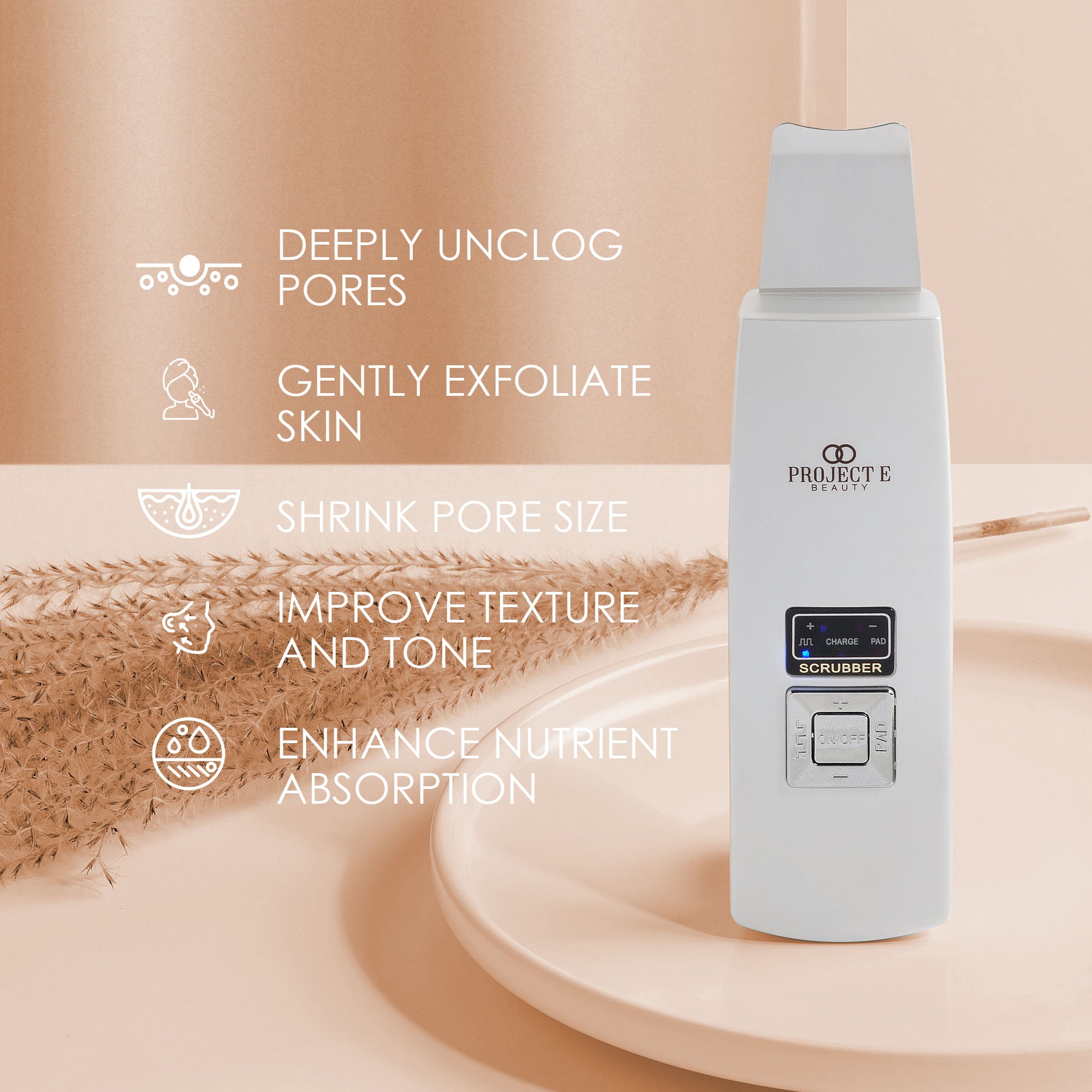 UltraGlow | Ultrasonic Skin Scrubber - Project E Beauty