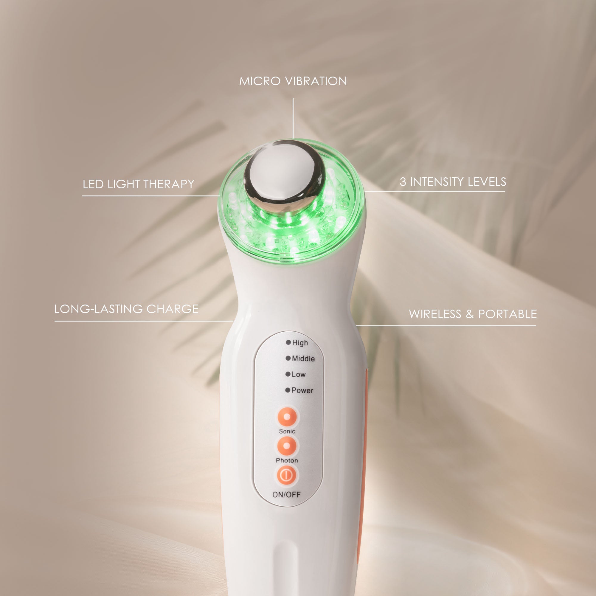 Wonder Sonic Ultrasonic Facial Peeling Lcd Beauty Device Skin