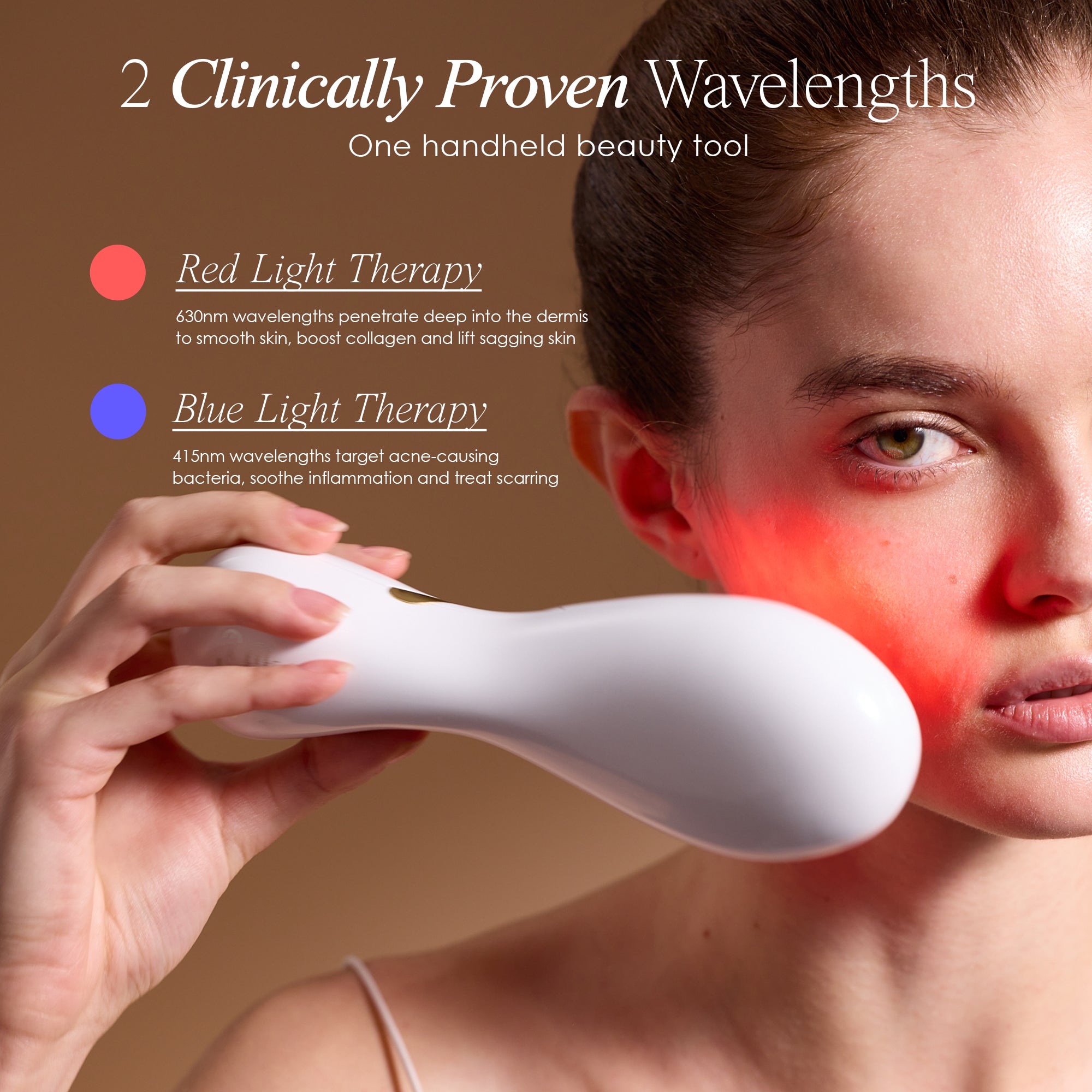 LumaGlow Red & Blue | LED Light Therapy Wand