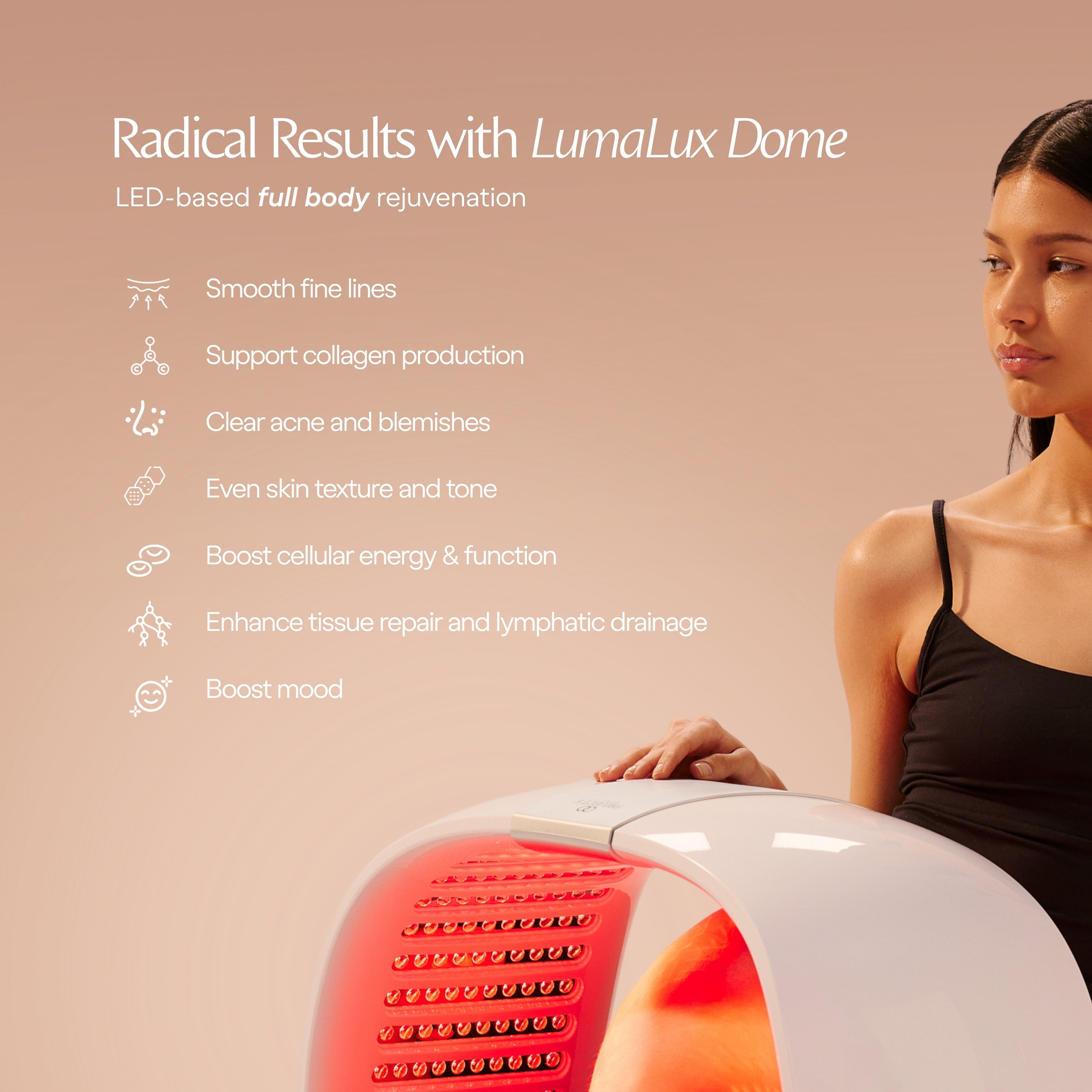 【Roma Park】LEDマシン＋ボディ用セラム新品 LumaLux Dome | Face & Body LED Red Light Therapy Device | Project